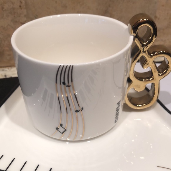 Ceramic Piano Cup with Saucer - NWOT - Picture 2 of 5